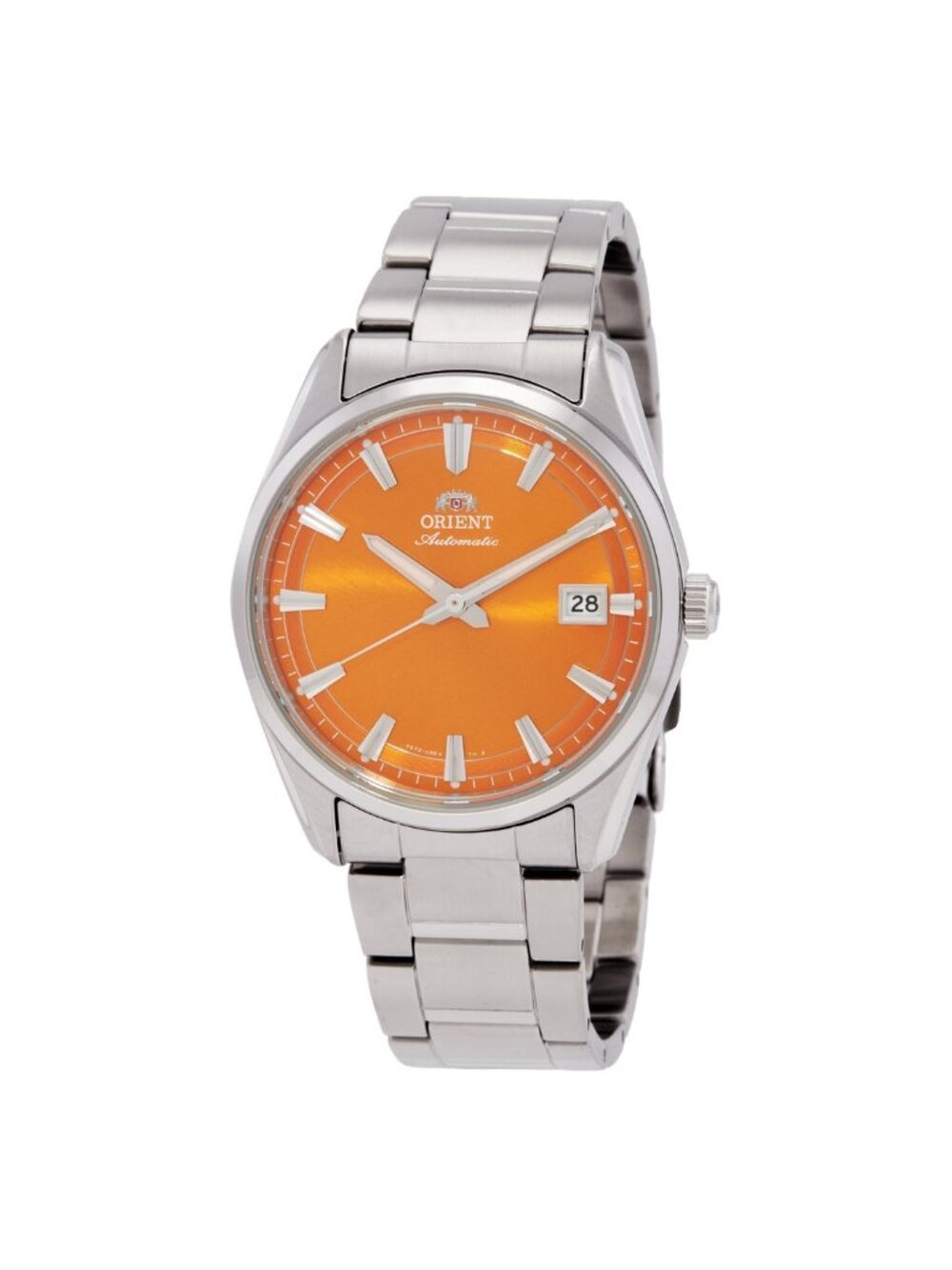 NWT Orient Classic Stretto Date Automatic Orange Dial Watch